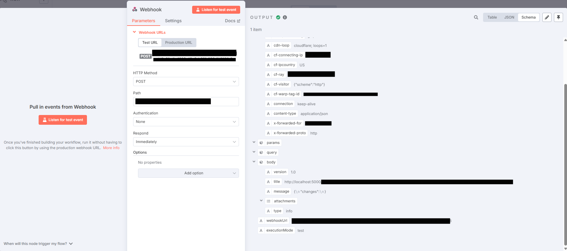 Webhook Node Testing 
